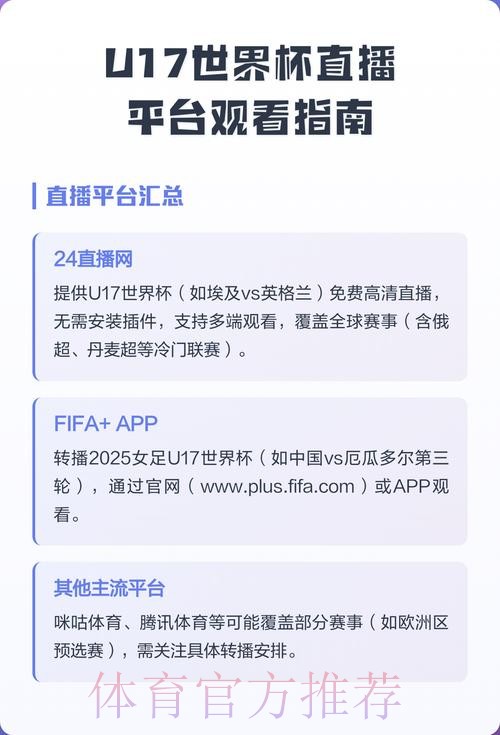 免费高清世界杯直播在线观看平台推荐